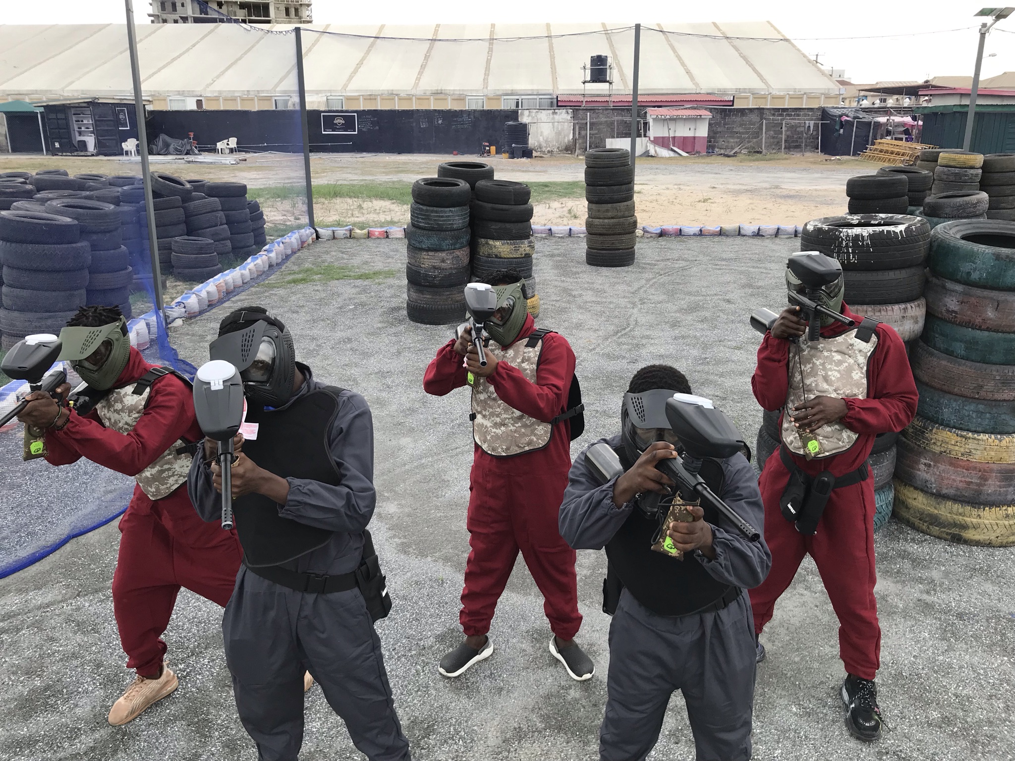 playing paintball in lagos